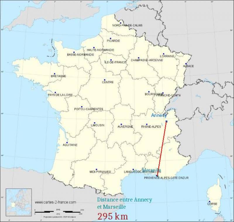 Devis déménagement en transport groupé d'Annecy, en Haute Savoie, vers Marseille, dans les Bouches du Rhône